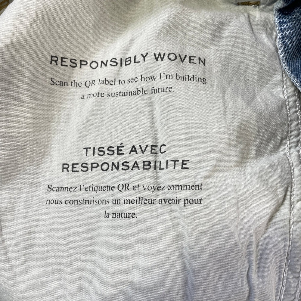 FRAME Jeans The Skater Womens 24 Blue Light Wash High Rise Wide Leg Baggy Boho - Picture 12 of 13